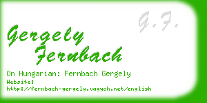 gergely fernbach business card